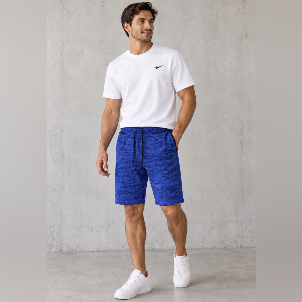 Nike Tech Knit Shorts Men’s Large Hyper Cobalt Blue Athletic